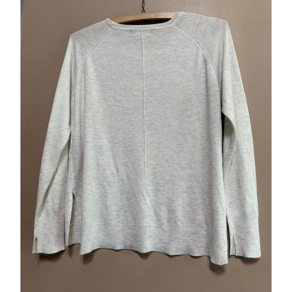 Zara Gray Soft Knit Sweater Lightweight Size Small Side slits Cozy Office Career - Picture 7 of 9